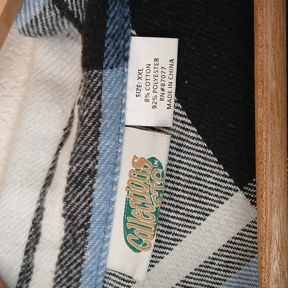 Collections Etc. Flannel Button Front Shacket - image 3